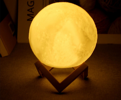 Moon-shaped night lamp