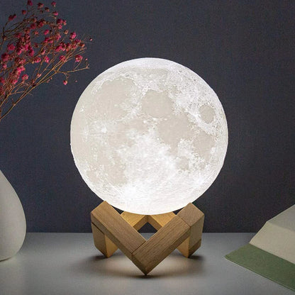 Moon-shaped night lamp